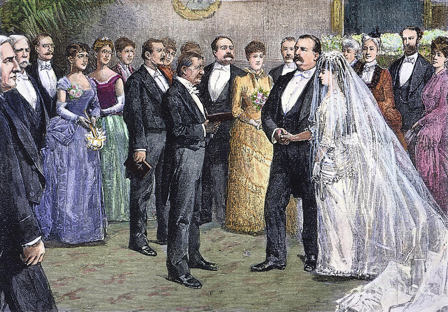 19C American Women 4th of July, 1886 Crowds mobbed Grover Cleveland & his very young bride