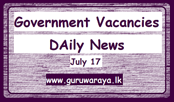 Government Vacancies (Daily News - July 17)