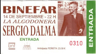 entrada concierto binefar Sergio Dalma