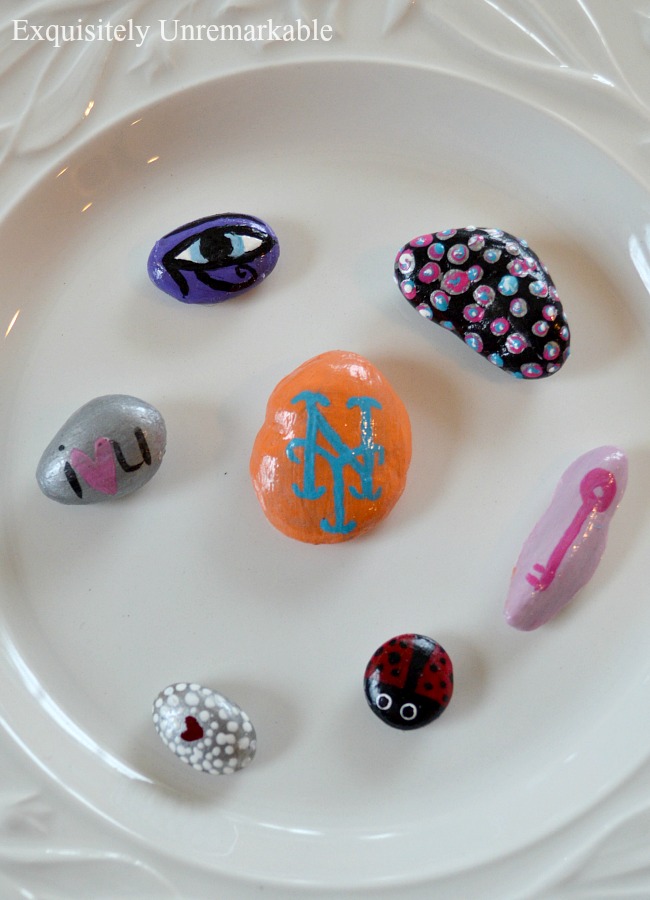 Variety Of Painted Rocks