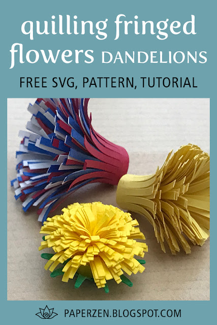 Quilling Fringed Flowers Dandelions Quilling Fringed Flowers Dandelions