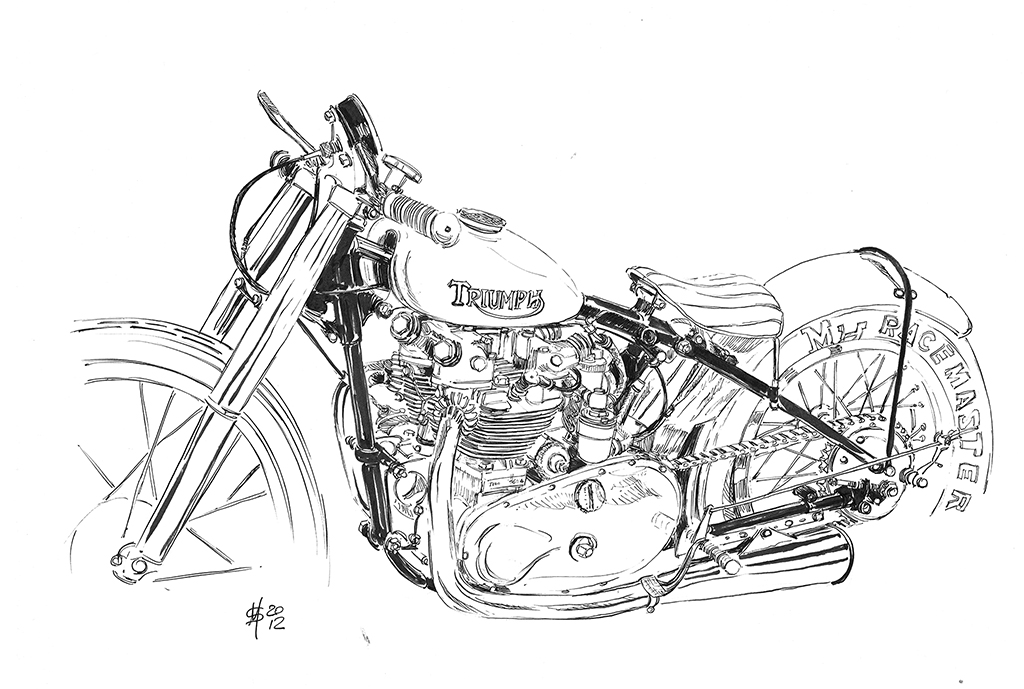Martin Squires Automotive Illustration: Motorcycle Live 2012 with Royal ...