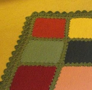 close up of crocheted border