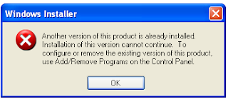 Setup Project Another version already installed error