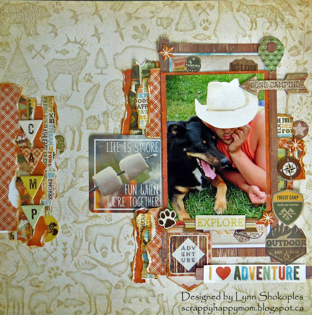 Boyz of Summer One Layout Three Ways by Lynn Shokoples for BoBunny featuring the Take A Hike Collection.
