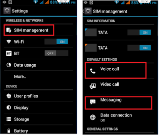 How to Set Default SIM for Call & SMS in Android Phone,SIM setting for call,default SIM setting,set defatul sim for outgoing voice call,default sim for messages,sms,dont ask sim,disal asking sim for call,set default sim in android phone,windows phone,iphone,sms sim setting,SIM Management,Data connection,video call,dont ask sim for calling,voice call sim setting,default sim set,make call for default sim,always ask,disable,turn off,dual sim setting