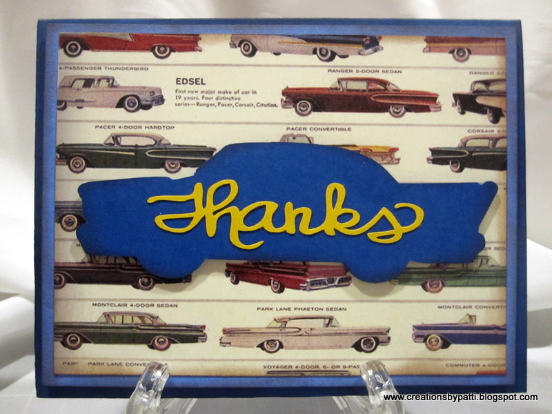 Creations by Patti A Classic Car Thank You