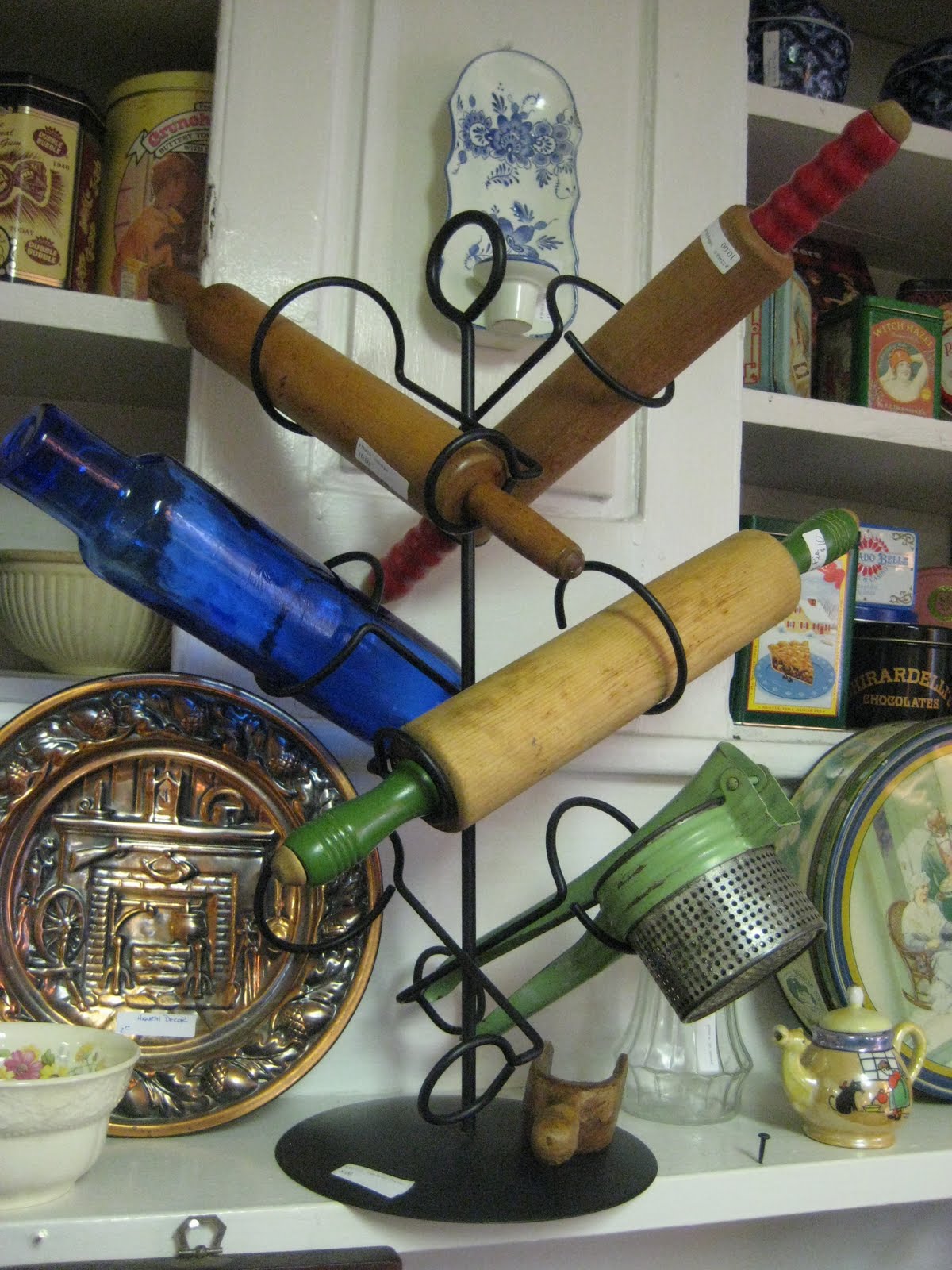 C. Dianne Zweig Kitsch 'n Stuff Using A Metal Wine Bottle Rack To