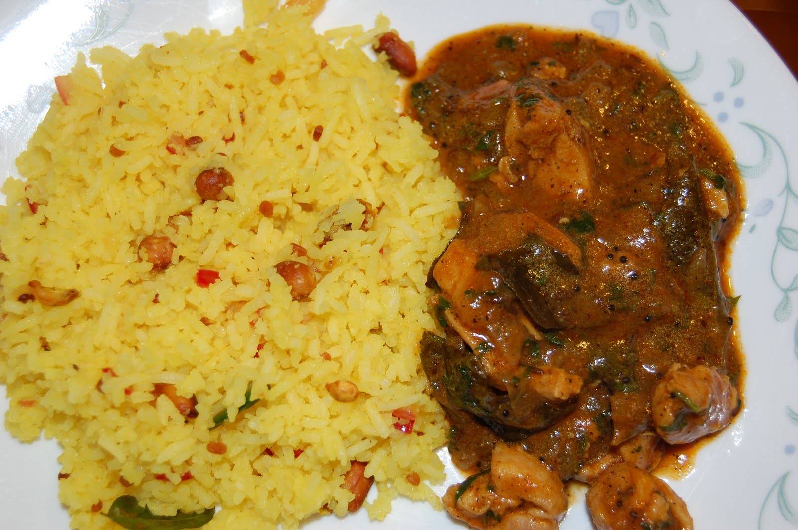 Confessions of a Foodie ) Pepper Chicken and Lemon Rice