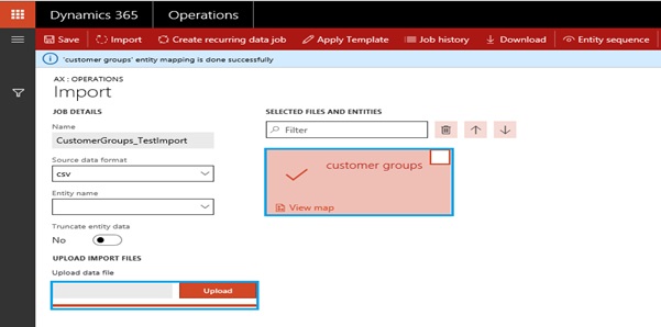 Data import using data entities in D365 - D365 F&O Solutions