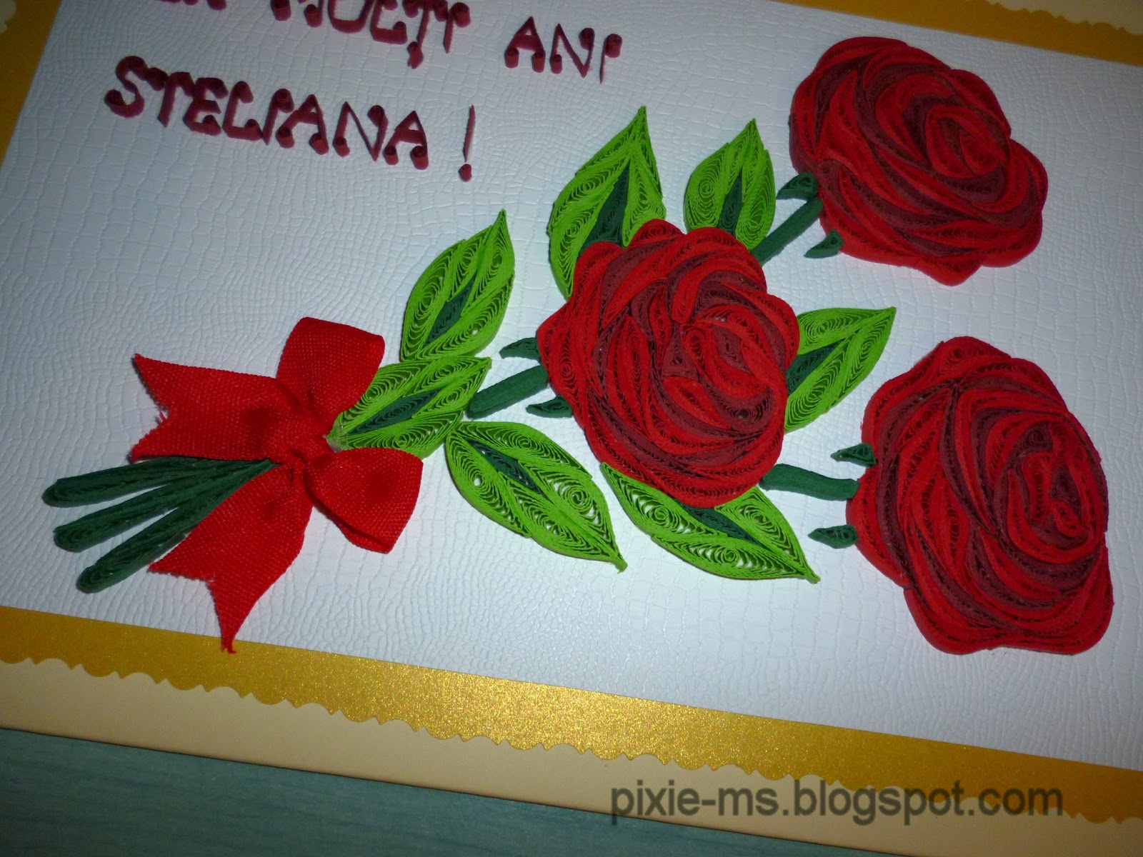 Papírvilág quilled rose bouquet / quilling rózsacsokor