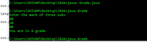 Write a Program to accept Mark of three Subject of Students,Calculate ...