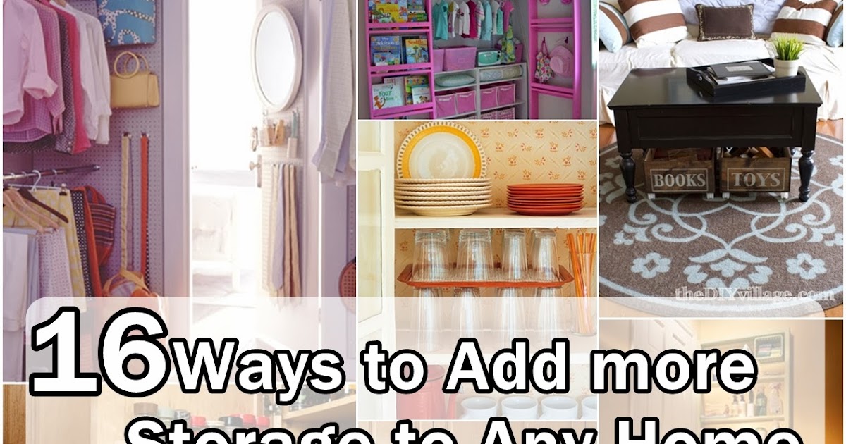 16 Ways to Add More Storage To Any Home DIY Craft Projects