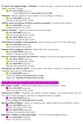 Cursos informàtica gratuïts juliol 2016 Cursos informàtica gratuïts juliol 2016