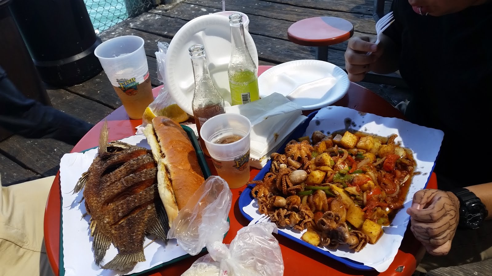 Eating Out San pedro fish market, San Pedro CA