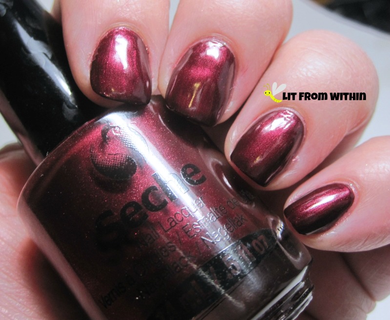 Seche Bella is a beautiful blackened red with that special glow