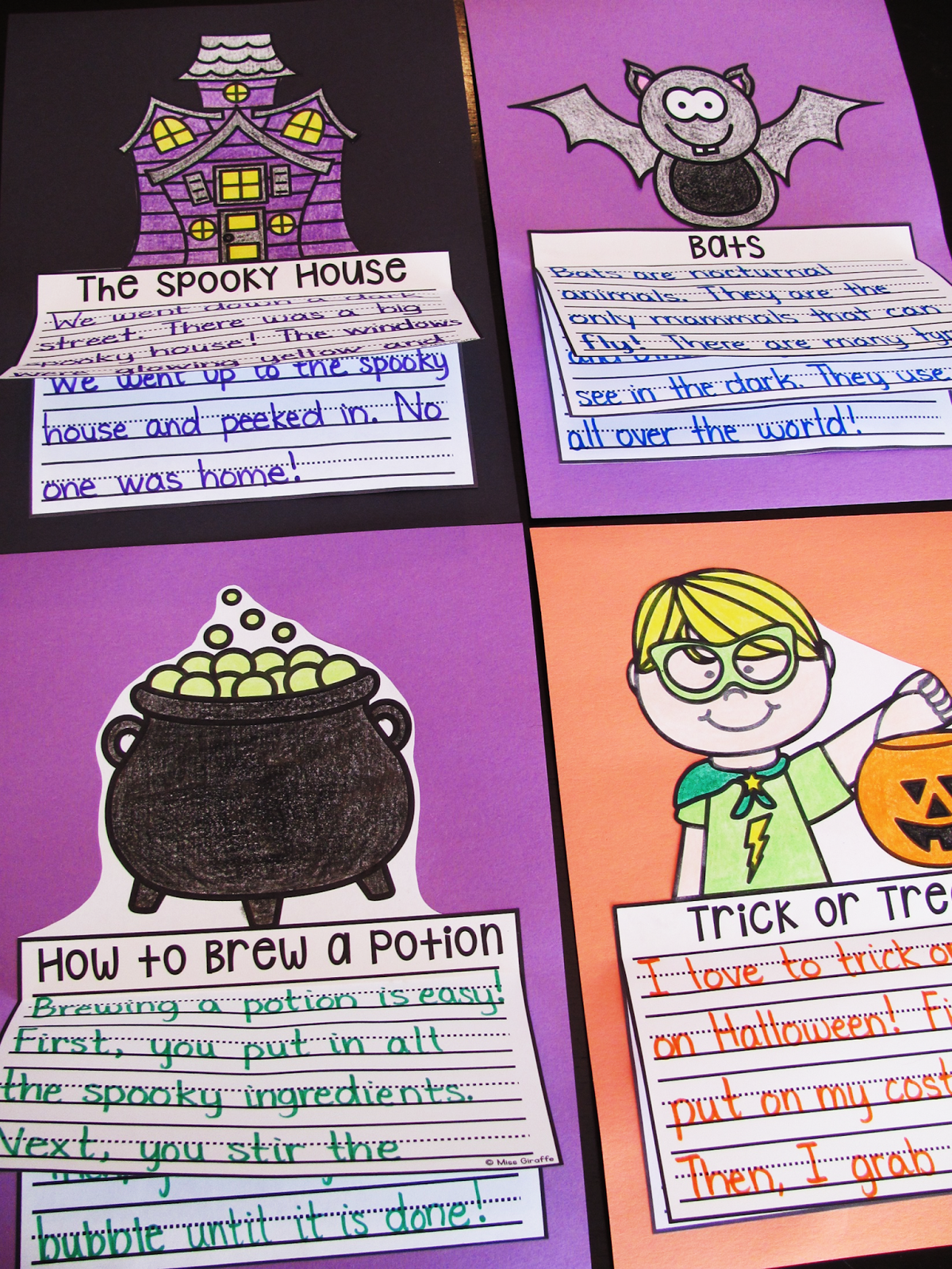 Miss Giraffe's Class: October Writing Crafts for Kids