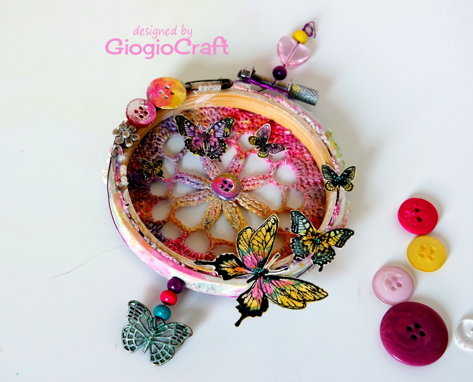 IndigoBlu Blog Video Tutorial A Romantic Mini Embroidery Hoop