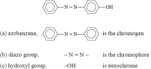 chromophores and auxochromes