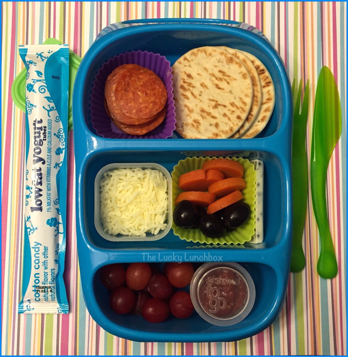 The Lucky Lunchbox DIY Pizza Lunchable...