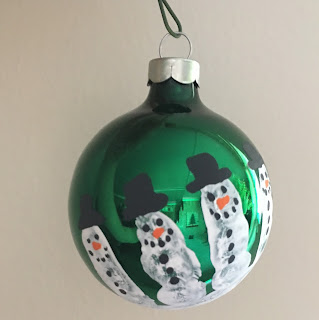 Hand Print Snowman Ornament