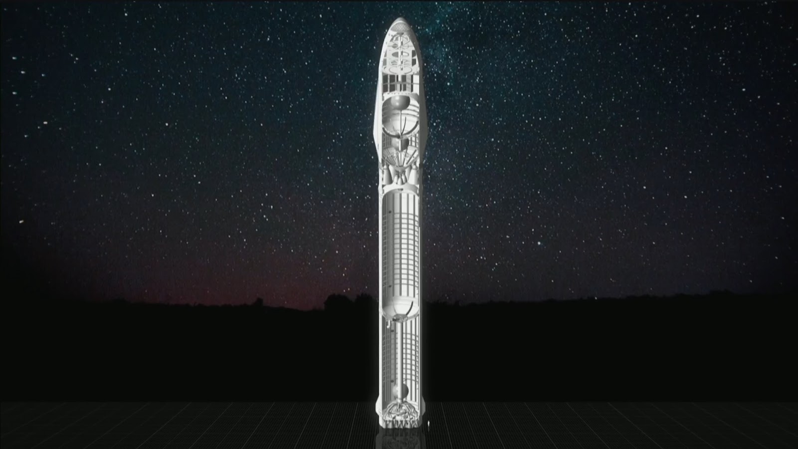 official schematics for interplanetary transport system by spacex interplanetary transport system