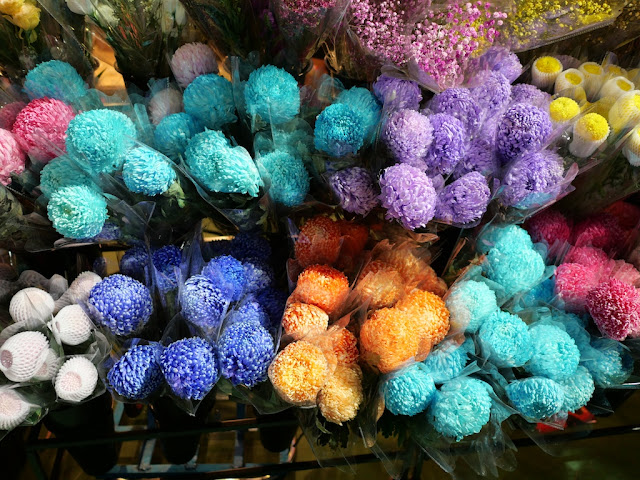 flowers for sale at the Victoria Park Lunar New Year Fair