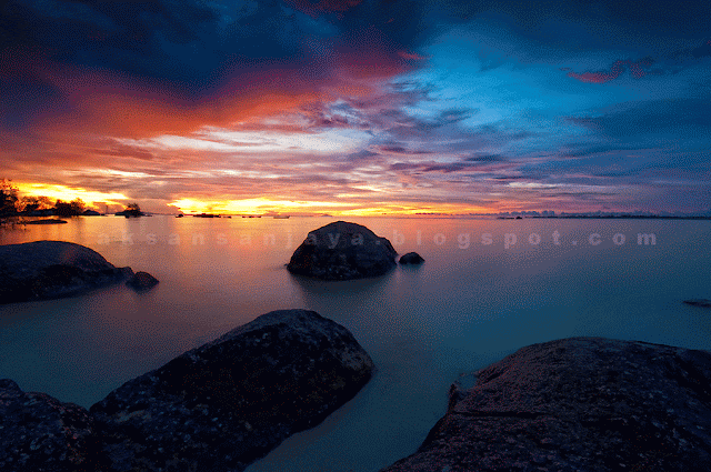 Sunset di Pantai Putat Belinyu Pulau Bangka