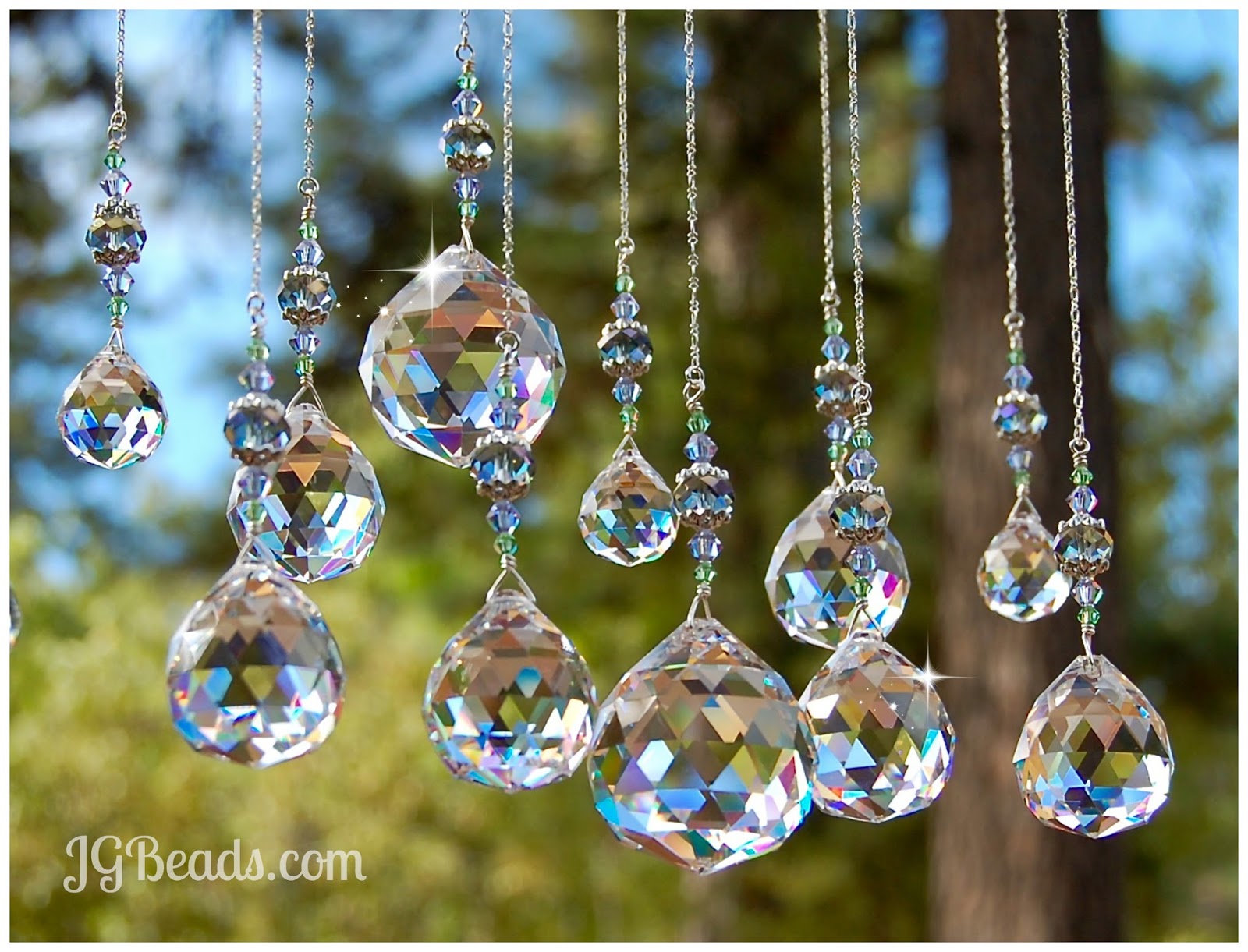 JG Beaded Jewelry Hanging Crystal Magic Window