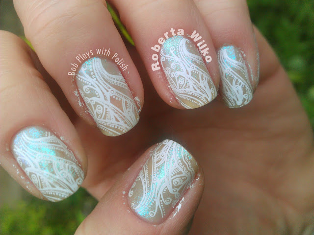 Moyou London Stamping Plate Sailor Collection 04 and 05 with Konad on Sally Hansen