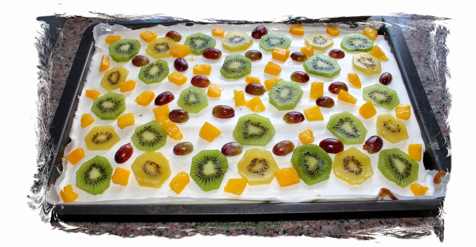 Die lästige Nachbarin: Rezept: fruchtiger Kuchen (Kiwi &amp; Mango)