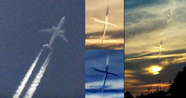 Mysterious Cross appears in the sky during geoengineering activities across the US  Cross%2Bsky%2Bchemtral%2Bgeoenigeering