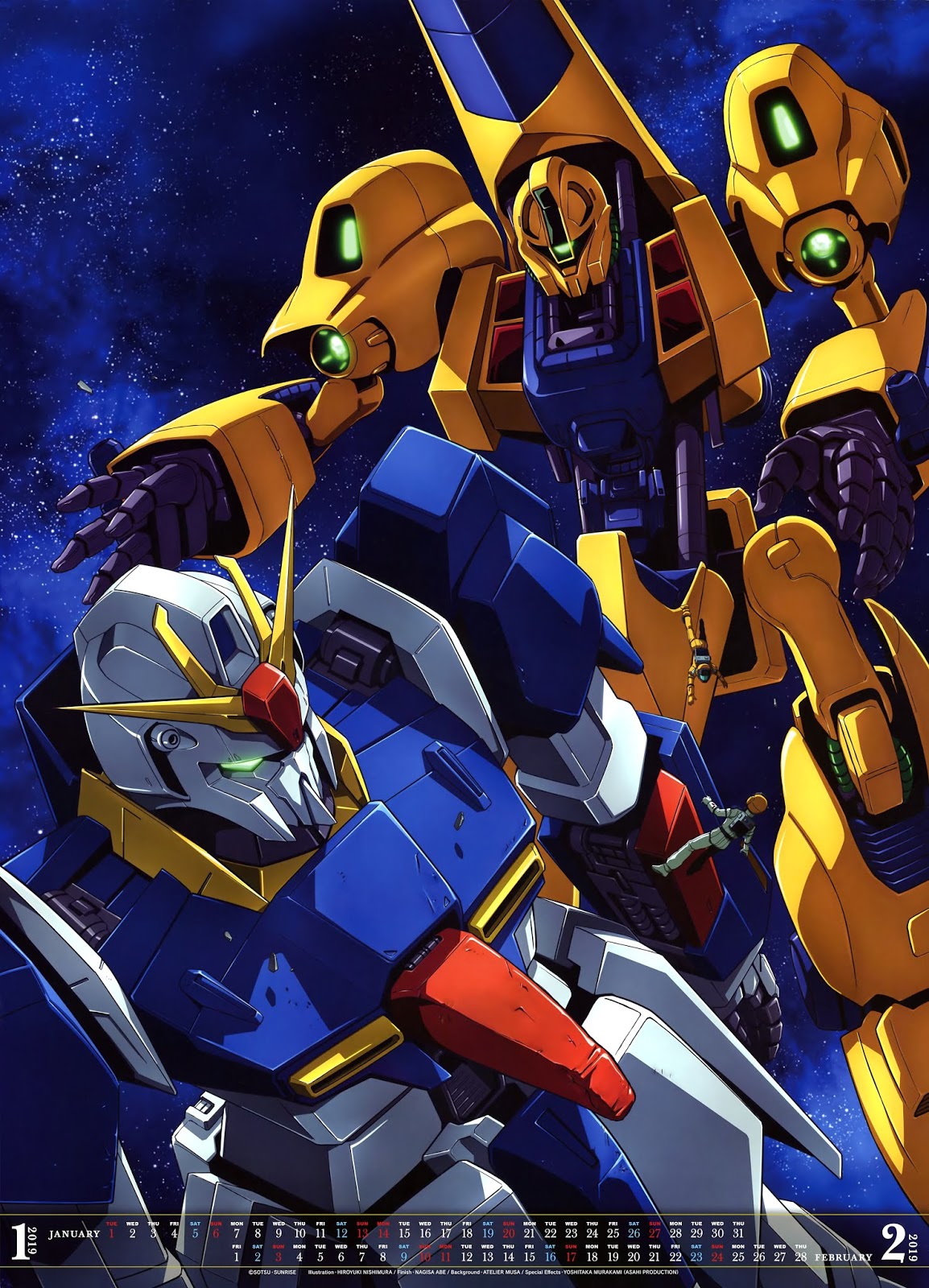 Gunplanerd: [Gallery] Mobile Suit Gundam Series Calendar 2019
