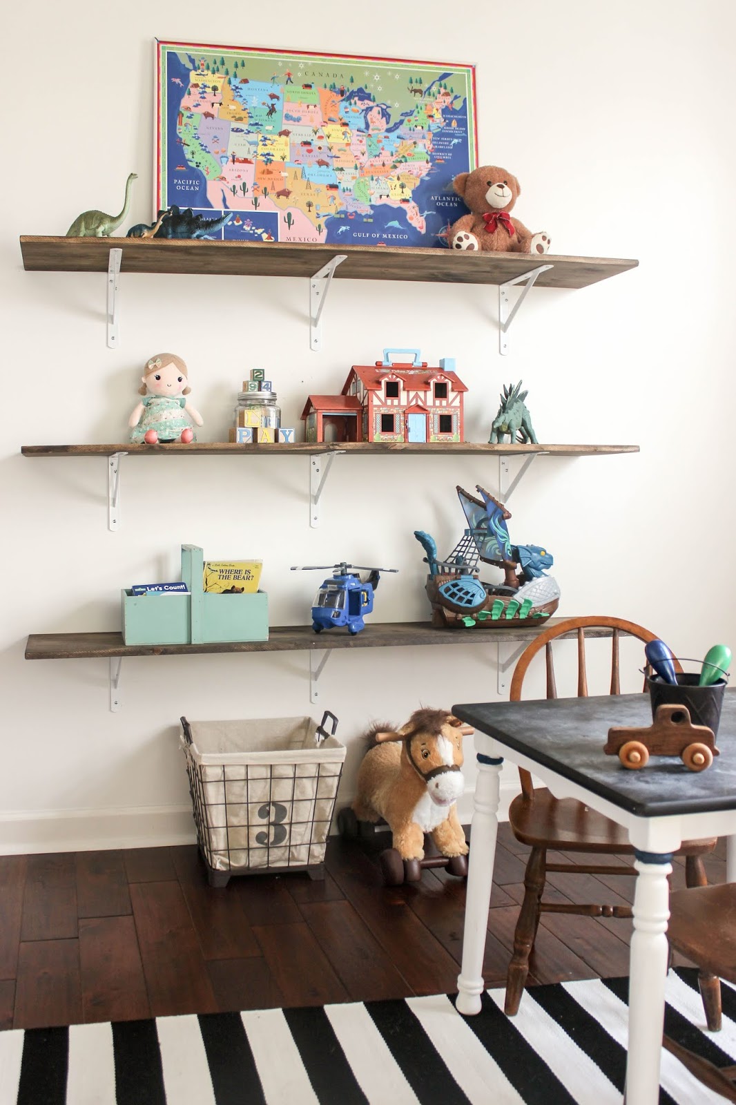 DIY Playroom Shelves Toy Storage Solution Delightfully Noted