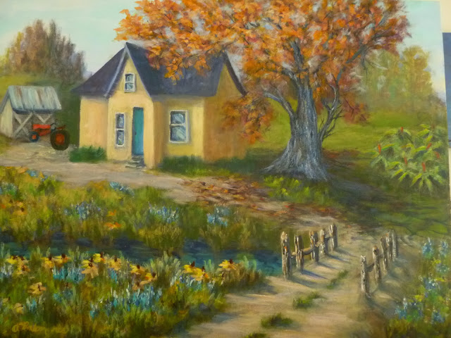 Country Farmhouse Painting | Amber Palomares Fine Art