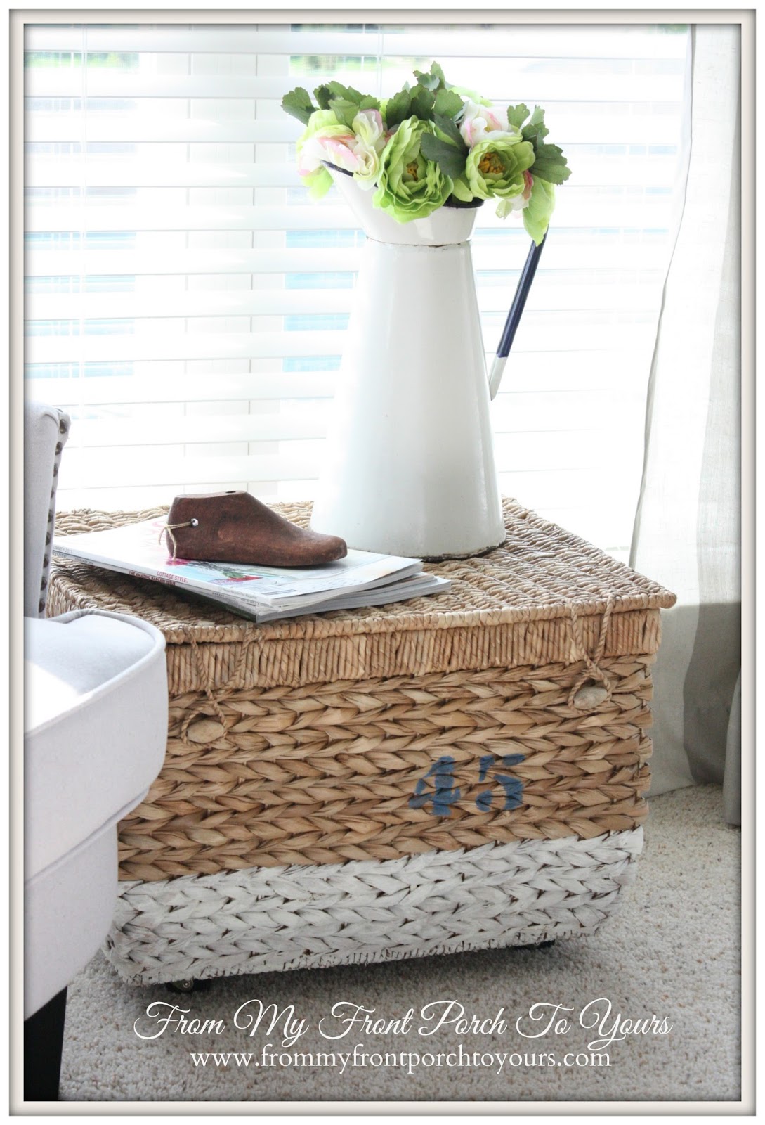 From My Front Porch To Yours- French Farmhouse HomeGoods Basket