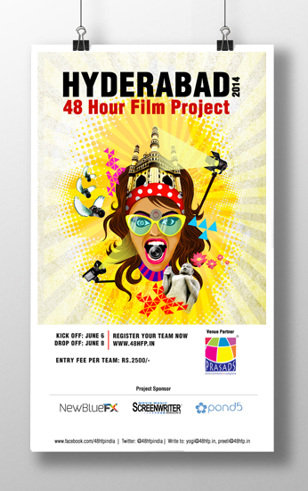 poster design 48 hours film project minal illustrator