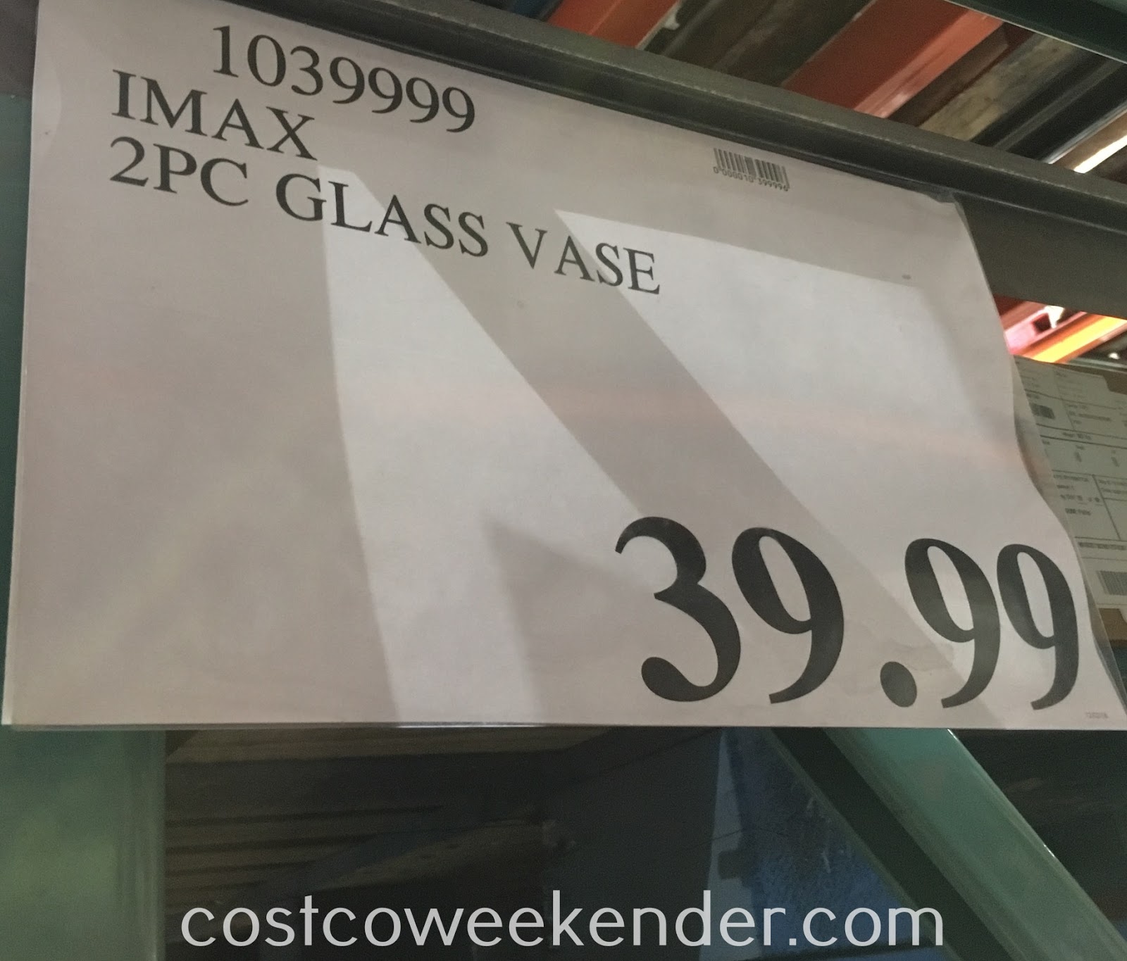 Imax 2piece Glass Vase Set Costco Weekender