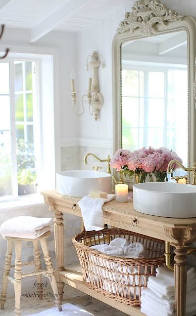 French Country Fridays- Vintage Bathroom Renovation Before & After