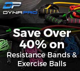 Save over 40% on resistance bands and exercise balls