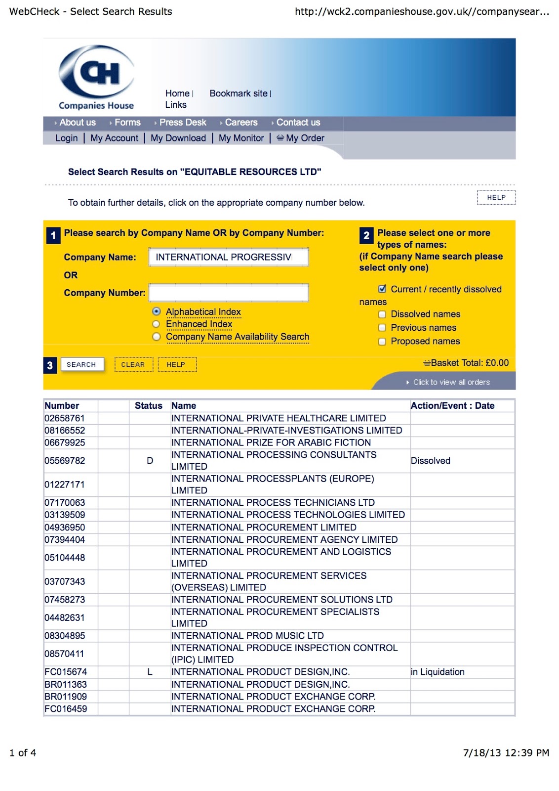 House Search check Companies House Search