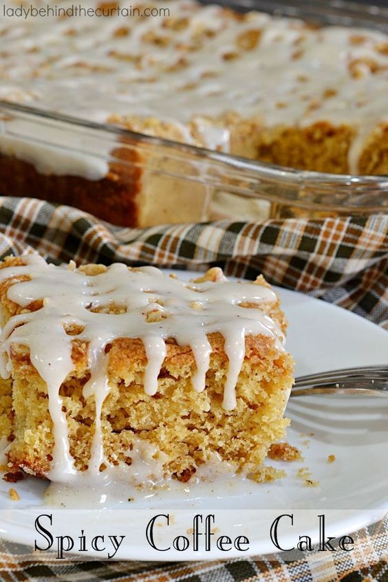 Spicy Coffee Cake | The brown sugar and spices gives this cake a spicy caramel flavor while the addition of buttermilk keep the cake moist. Marrying these flavors together is magical.