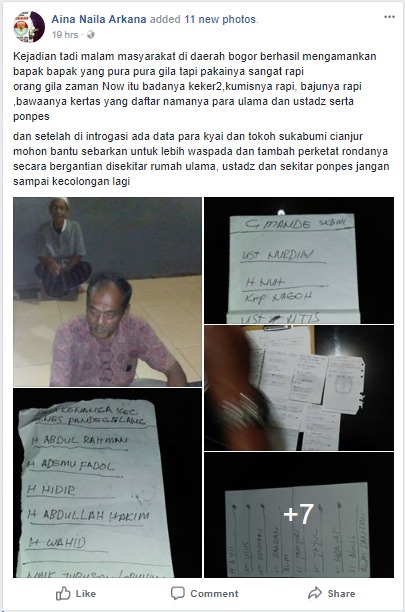 Waspada, Diduga Mengincar Para Ulama dengan Membawa Pistol Pria ini Pakai Modus Jadi Orang Gila Waspada, Diduga Mengincar Para Ulama dengan Membawa Pistol Pria ini Pakai Modus Jadi Orang Gila