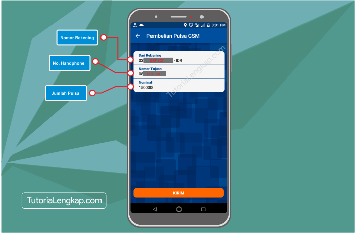 Tutorialengkap 5 Cara Membeli Pulsa Online Melalui BRI Mobile Banking di hape Android