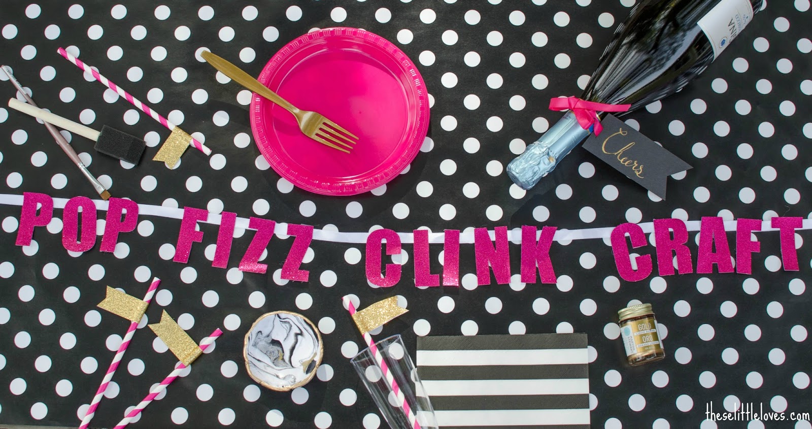 Pop Fizz Clink Craft | A Kate Spade Inspired Pinterest Craft Party