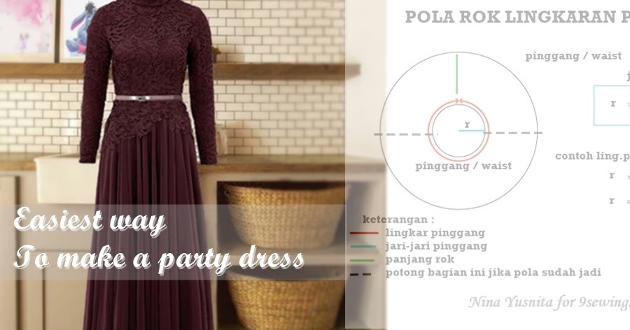 Paling Keren Rumus Pola Baju Gamis Payung Poppy Rock