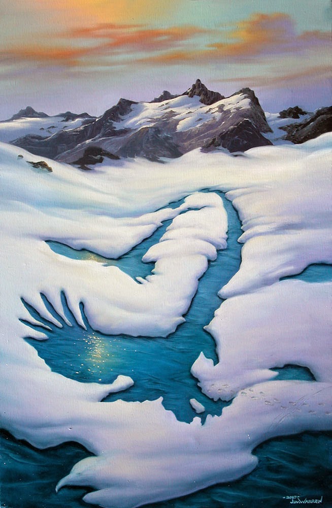 10-Eagles-Landing-Jim-Warren-The-Surreal-Art-of-Dreams-www-designstack-co