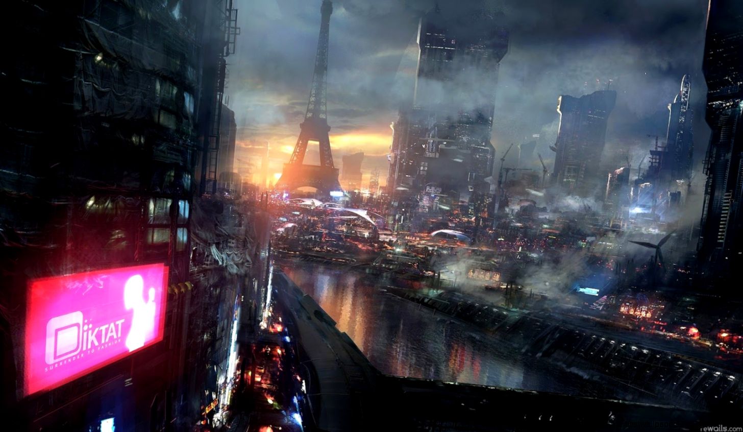 futuristic city wallpaper