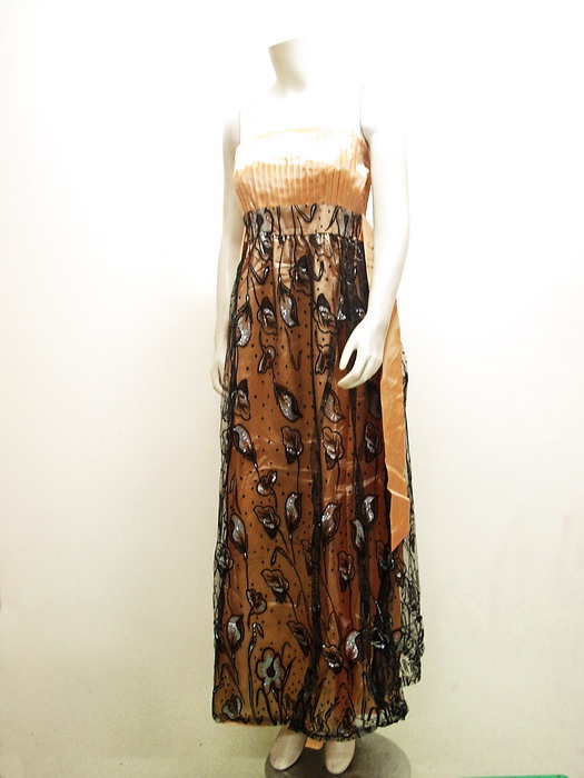 Beautiful Fashion Party Gaun Maxi Tafeta Import | LC-3615-Maroon ~ Gaun Pesta