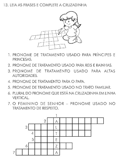PRONOMES EXERCÍCIOS ATIVIDADES 3° 4° 5° ANOS PARA IMPRIMIR - ATIVIDADES